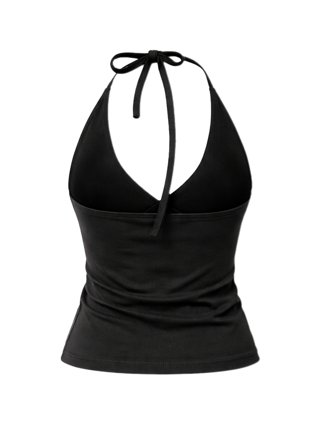 TODA BLACK HALTER TOP
