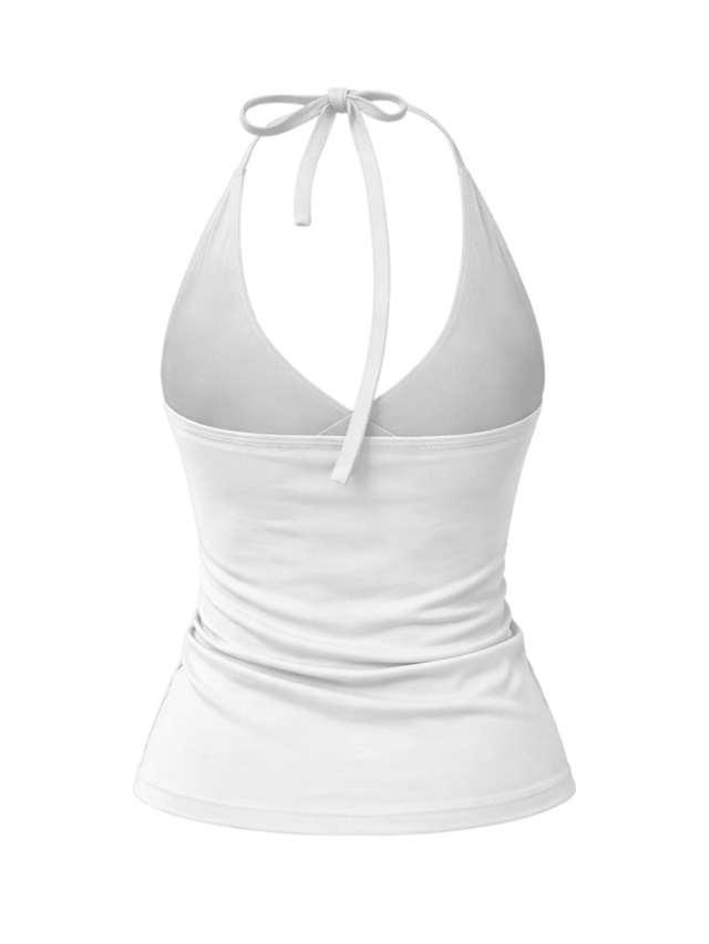 TODA WHITE HALTER TOP