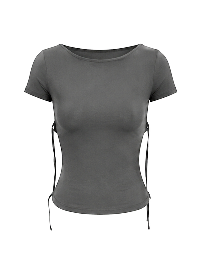 GREY OPEN BACK BABY T