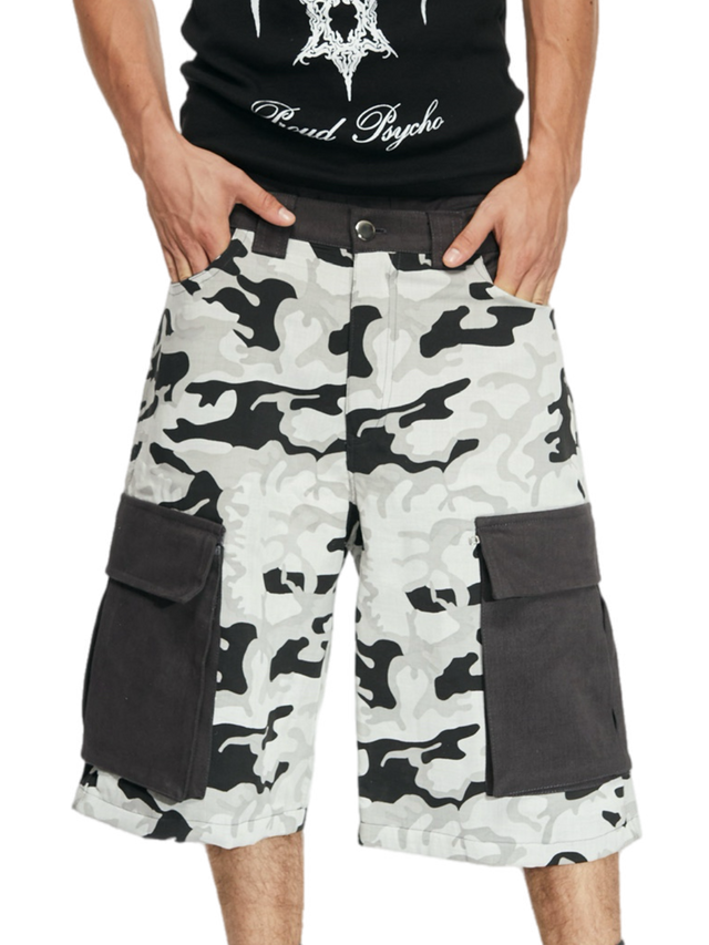 CAMOUFLAGE BAGGY CARGO SHORTS