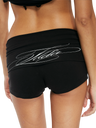 BLACK SPORT FOLD-OVER SHORTS