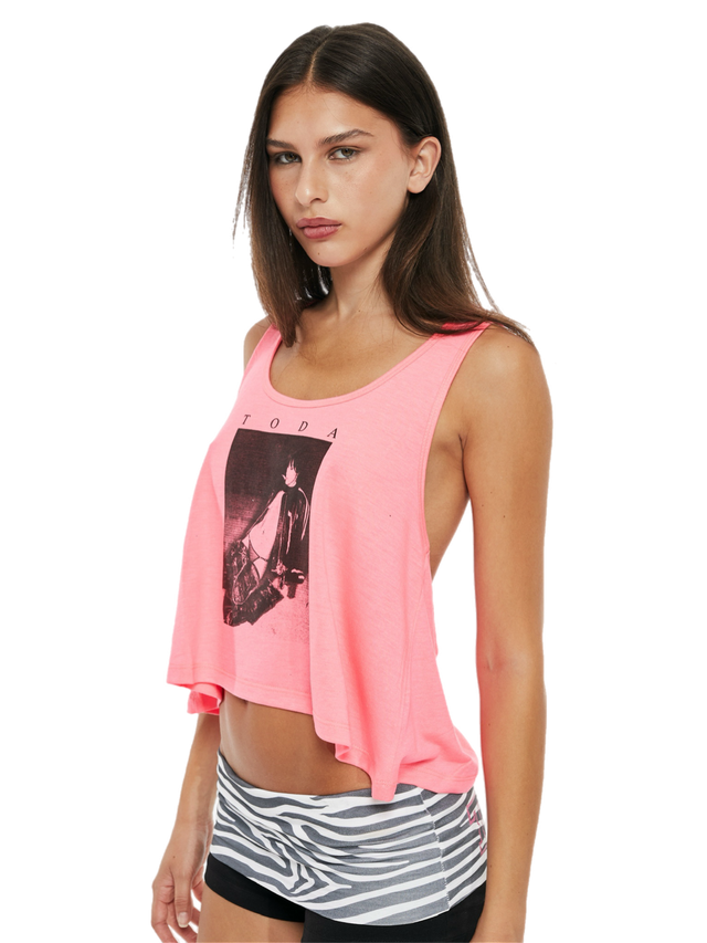 PINK RACERBACK TANK TOP