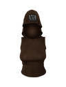 HOODED SLEEVE-LESS BROWN TOP